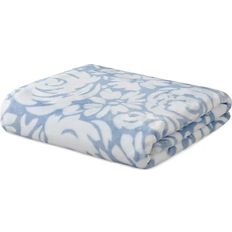 Premier Comfort Cozy Plush Printed Throw 50 x 70 in Floral Blankets White, Blue (177.8x127cm)