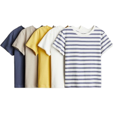 H&M Dreng 5-pak T-shirt i Bomuld - Gul
