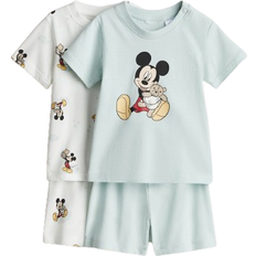 H&M Cotton Pyjamas 2-Pack - Turquoise