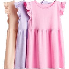 H&M Girls 3-Pack Jersey Dresses - Pink
