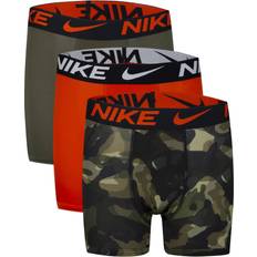 Nike Big Kid's Micro Print Boxer Brief 3-pack - Camo Green (9N0845-650)