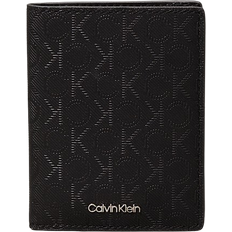 Calvin Klein Logo Leather Bifold Wallet - Twill Mono Black