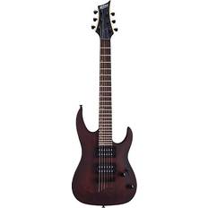Mitchell MM100 Mini Double-Cutaway Electric Guitar Walnut Stain