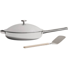 Titanium Saute Pans Our Place Titanium Large Always Pan Pro - Chrome with lid 12.5 "