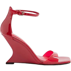 Red - Women Heeled Sandals River Island Perspex Wedge Sandals - Red