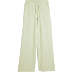 River Island Premium High Waisted Wide Leg Joggers - Lime