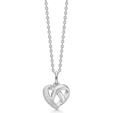 Mads z heart halskæde Mads Z Heart Necklace - White Gold/Diamonds