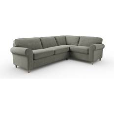 Dunelm Flori Corner Tonal Plush Chenille Sofa 268cm 4 Seater