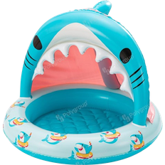 Funsicle Smiley Shark Shaded Paddling Pool