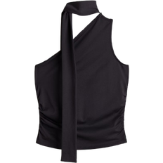 H&M Draped One-Shoulder Top - Black