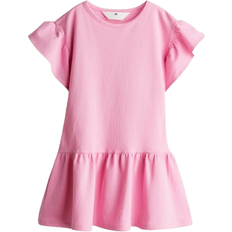 H&M Flutter-Sleeved Cotton Dress - Pink