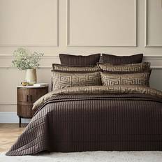 Dunelm Anders Linea Bedspread Brown (235x235cm)