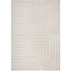 White Carpets Dunelm Supersoft Geometric Fux Fur White 120x170cm
