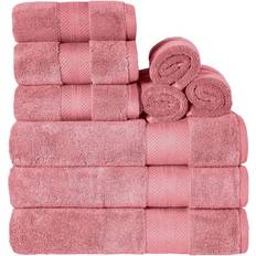 Superior Aria Turkish 9-Piece Bath Towel Pink (132.1x71.1cm)