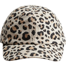 H&M Cotton Twill Cap - Light Beige/Leopard Print (1265114012)