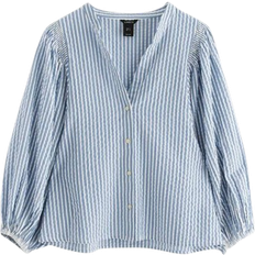 Lindex Seersucker Blouse - Light Blue