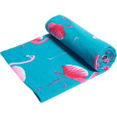 OHS Flamingo Print Beach Bath Towel Pink, Blue (152x71cm)