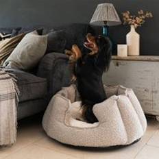 Dog Beds, Dog Blankets & Cooling Mats Pets Lords & Labradors Boucle High Wall Dog Bed - Mink