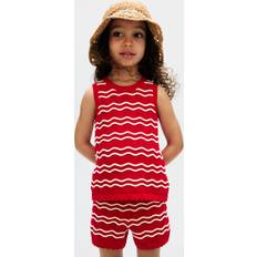 Girls - Red Other Sets H&M Girls 2-Piece Pointelle-Knit Set - Red