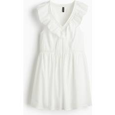 H&M Katoenen Jurk Met Volant - Wit