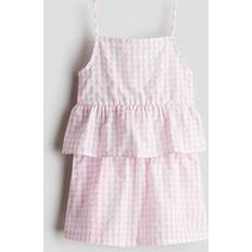 H&M Rosa 2-Delat Bomullsset - Rosa/Ginghamrutig