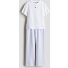 Night Garments H&M Pojke Blå Pyjamas - Vit/Ljusblå