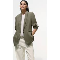 H&M Linen Blend Blazer - Green