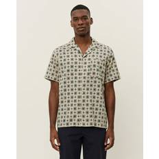 Les Deux M Skjorter Les Deux Lukas AOP Ss Shirt - Ivory