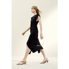 H&M Draped Cut-Out Dress - Black