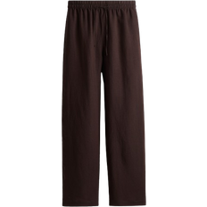 H&M Linen Blend Pants - Dark Brown