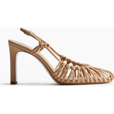 H&M Høyhælte Slingbacks Med Knyting - Beige