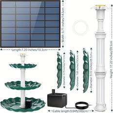Temu Solar-Powered Bird Bath Fountain Pump 1pc