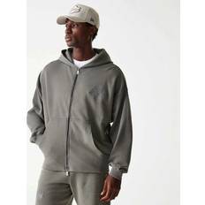 Supporterprodukter New Era Los Angeles Lakers Full Zip Sweatshirt Washed Gris