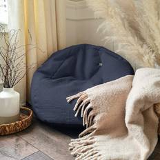 Beanbags Kid's Room Rucomfy Kids Slouch Waffle Bean Bag Navy Blue