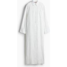 H&M Linen Blend Shirt Dress - White