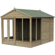 Forest Garden Forest Beckwood Shiplap 6 Windows Apex Summer House 10x8ft (Building Area )
