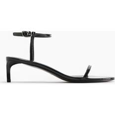 H&M Sort Sandaler Med Hæl Og Smalle Remme -