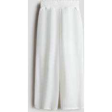 H&M Girls Smocked Crinkled Trousers - White