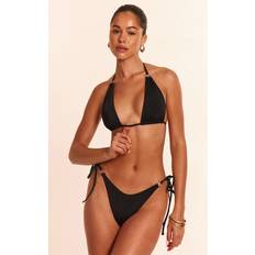 Black Bikini Bottoms PrettyLittleThing Mini O Ring Tie Side Bikini Bottoms - Black