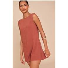 Orange Jumpsuits & Overalls PrettyLittleThing Blend Slouchy Boat Neck Playsuit - Orange
