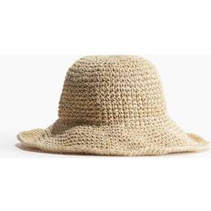 H&M Wavy-Brim Straw Hat - Beige