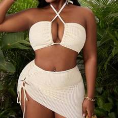 Shein Plus Size Women 3 Pieces Swimsuit Set - Jacquard