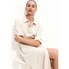 H&M MAMA Linen-blend Shirt Dress - Beige