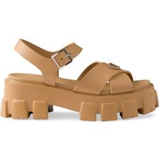Prada Women Sandals Prada Women's Monolith Rubber Sandals - Beige
