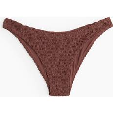 Recycled Materials Bikini Bottoms H&M Smocked Bikini Bottoms - Beige