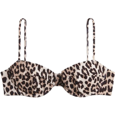 H&M Bikini Top - Light Beige/Leopard Print