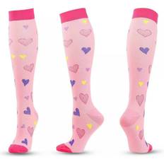Stödstrumpa Pink with harts Nr 84
