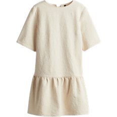 H&M Ties Denim Dress - Light Beige