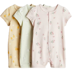 H&M Cotton Sleepsuits 3-Pack - Pink