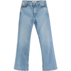 Lindex Flare Karen Cropped Jeans With Mid Waist - Light Denim